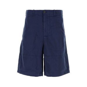 Ten C Men Blue Stretch Cotton Bermuda Shorts